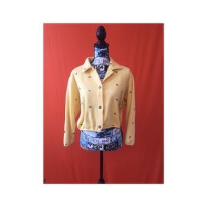 Cropped pattern sweater